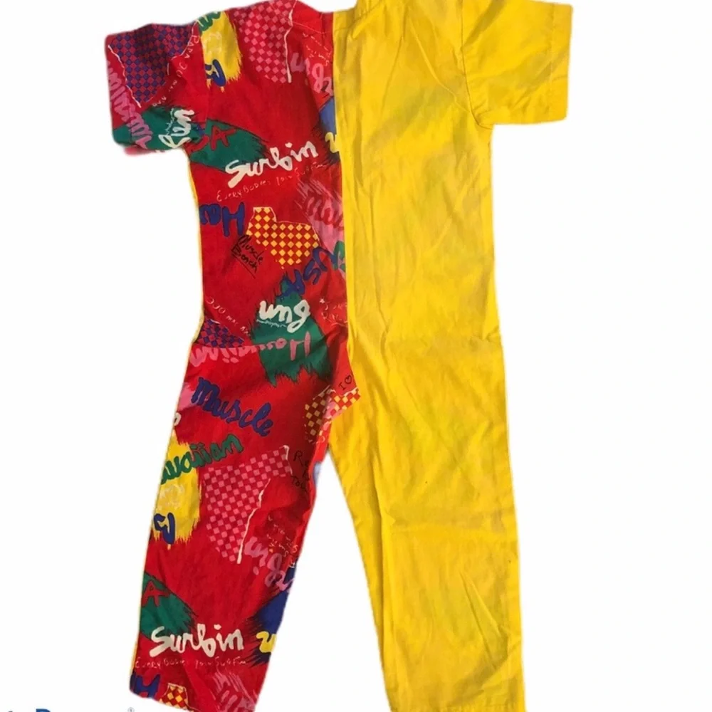 Vintage 1980’s Girl’s Jumpsuit, Primary Colors/ Colorblock, One‎ Piece, 4T/5T